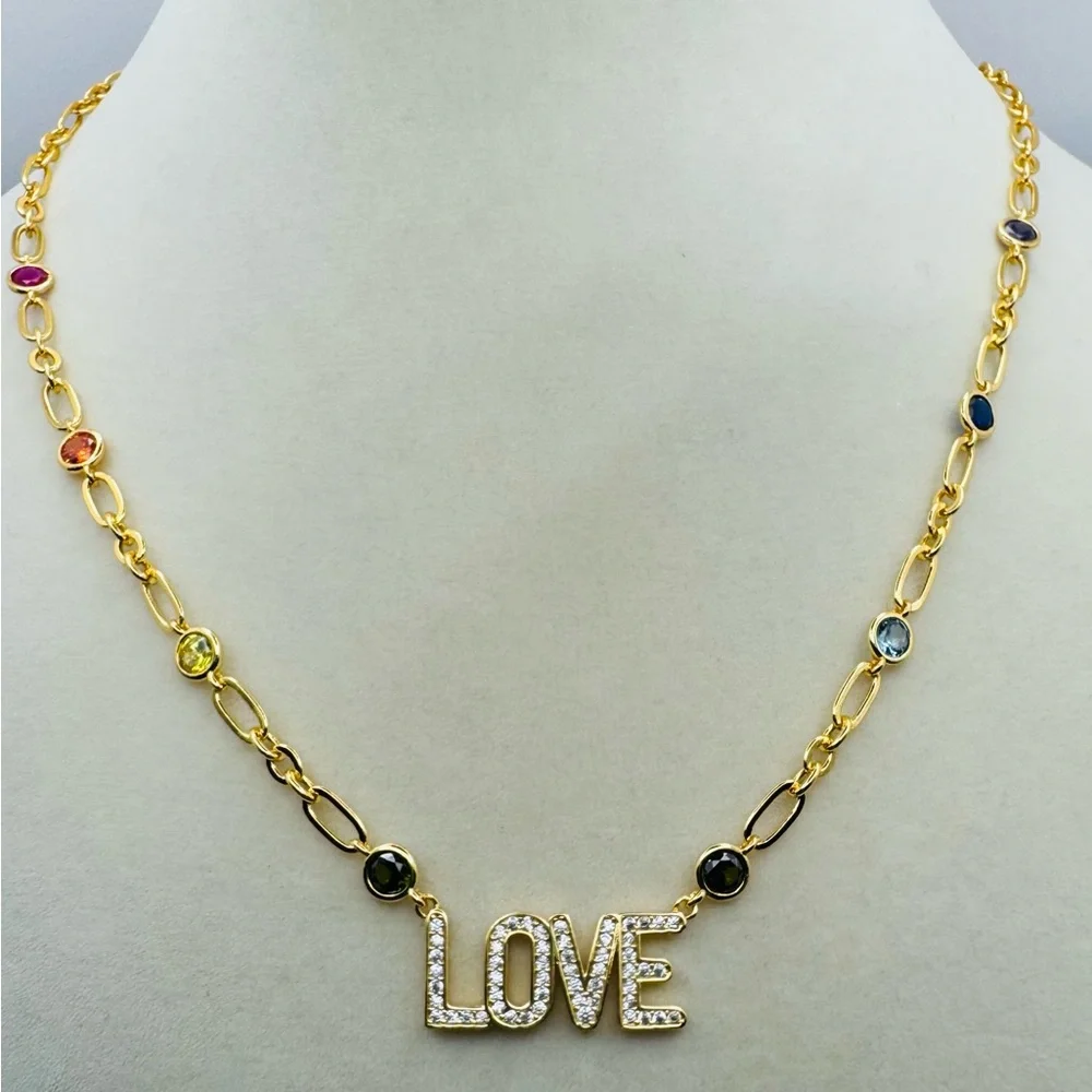 KATE SPADE 🌈 Rainbow In The Name Of Love Pendant Necklace NWT